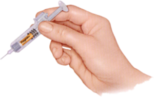 Syringe in hand PNG-12385